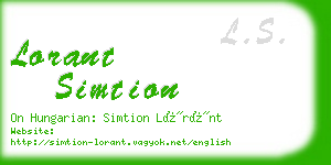 lorant simtion business card